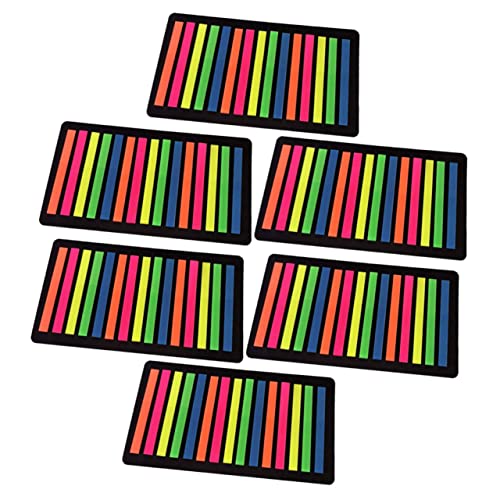 EXCEART 6 Fluoreszierende Haftnotizen Highlighter-Tape Sticky-Index-Tabs-Flags Textmarker in verschiedenen Farben Markierungen transparente Streifen klebrige Seitenflags das Haustier von EXCEART