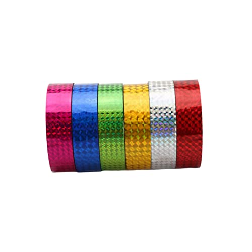 EXCEART 6 Rollen holografisches Verpackungsband farbiges klebeband geschenkverpackung geschenkpakete Punkt glitzerndes Scrapbook-Klebeband Spender geschenkset DIY Klebeband Fotoalbumband von EXCEART