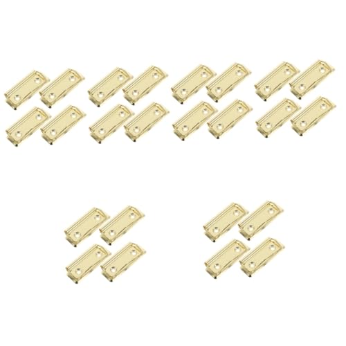 EXCEART 6 Sätze Metallclip -ordner Förmchen Automatisch Kanister Flaum Aktenhefter Papierklemmen Dokumentenordner Clips Ersetzen Büro-klemmbrett-clips Aluminiumlegierung Golden 4 Stück * 6 von EXCEART