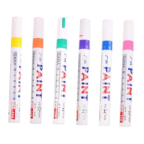 EXCEART 6St Farb stift Marker restaurationsstifte scratch repair graffiti stift Reparaturstift malen kratzen Farben Graffiti-Heftklammern Auto Markierstift Malstifte für zu Hause Plastik von EXCEART