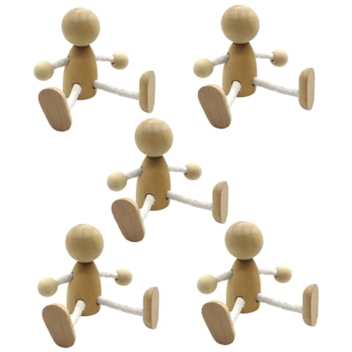 EXCEART 6St Holzfiguren ausmalen dekoratives Puppenspielzeug unvollendete DIY-Puppe kinder holzspielzeug holzfiguren menschen Desktop-Dekor von Tischdekorationen hölzern von EXCEART