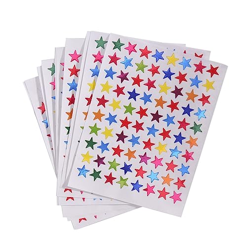 EXCEART 6er Set Selbstklebende Bunte Glitzerstern Aufkleber Mit Durchmesser Belohnungsaufkleber Für Schüler Vielseitig Einsetzbar Für Bastelprojekte Und Scrapbooking von EXCEART