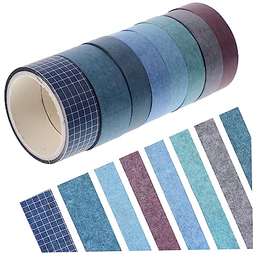 EXCEART 8 Rollen Einfarbiges Washi Tape Szenisch Nachfüllungen Pastell Aufkleber Klebeband Transparent Spender Dekorative Bänder Zarte Bänder Scrapbooking-bänder Japanisches Papier von EXCEART