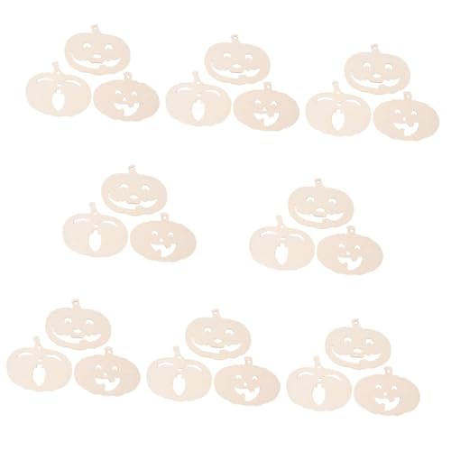 EXCEART 8 Sätze Kürbis-chips Plätzchen Basteln Für Kekse Kleinkinder Plüsch Halloween Kürbis Halloween Pumpkin Bastelset Holzscheibe Weißer Embryonenholzclip Zum Bemalen 3 Stück * 8 von EXCEART