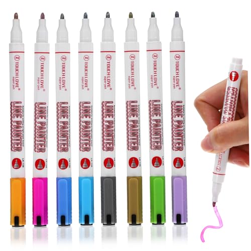 EXCEART 8er Set Glitzer Marker Metallic Markers Für Glitzerstifte Für Kreative Bastelarbeiten Outline Pens Für Zeichnungen Und Kunstprojekte Hochwertige Marker Für Kunstbedarf von EXCEART