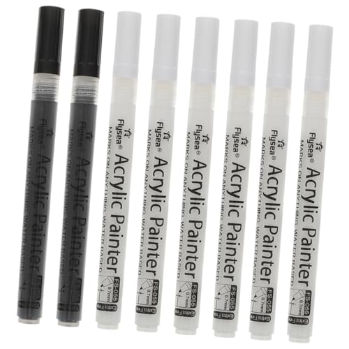 EXCEART 8st Acrylmarker Feine Punktmarkierungen Uv-stift Dicke Markierungen Expo-marker Weißer Farbmarker Filzstifte Ausstellungsmarker Trocken Abwischbar Acrylstifte Mit Feiner Spitze von EXCEART