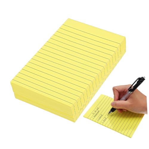 EXCEART 9 Mit Haftnotizen Unterlegt Kleiner Notizblock Klebriger Notizblock Gelbe Notizblöcke Kleine Haftnotizen Große Haftnotizen Mit Linien Selbstklebende Notizblöcke Papier Yellow von EXCEART