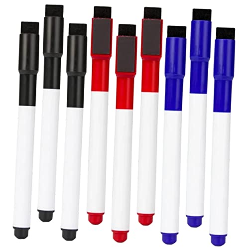 EXCEART 9St trocken abwischbarer Stift Whiteboard Planke Bretter löschbar weißer Markierungsstift radiergummi trocken abwischbare Stifte farbige Markierungen tragbare Markierungen Plastik von EXCEART