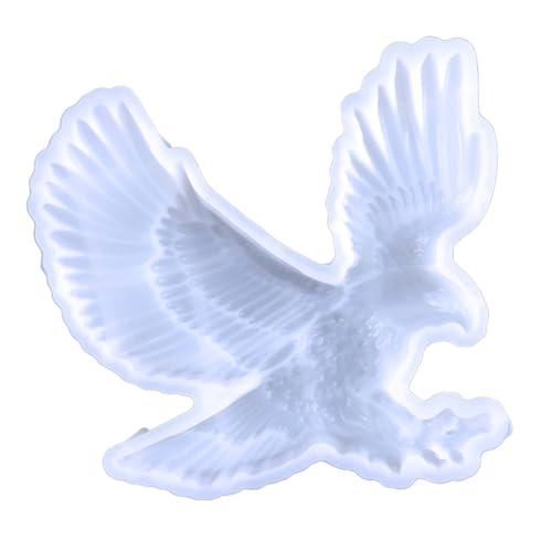 EXCEART Adler-ornamentform Adler-statue Epoxidform Adlerfigur Eule Diy Liefert Epoxid-silikon-gießform Flexible Silikonform Diy-tool Silikonform Zum Basteln Diy Bastelform Weiß Kieselgel von EXCEART