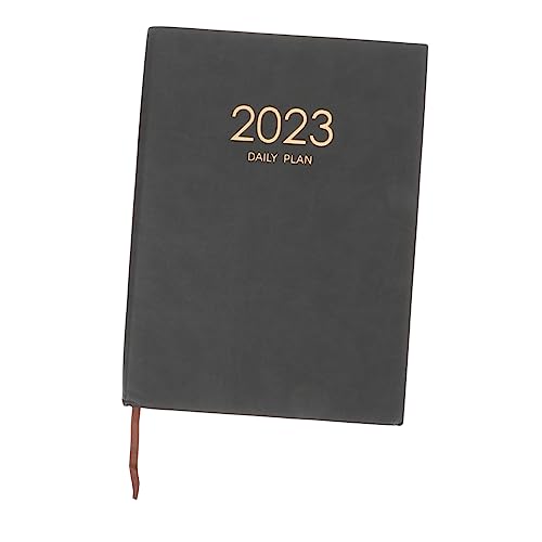 EXCEART Agendabuch 2023 Notizblock für die Arbeit Planer-Notizbuch 12-Monats-Planer 2023 datierter Planer Zeit write board büroartikel Planungsnotizblock 2023 Terminkalender Papier Black von EXCEART