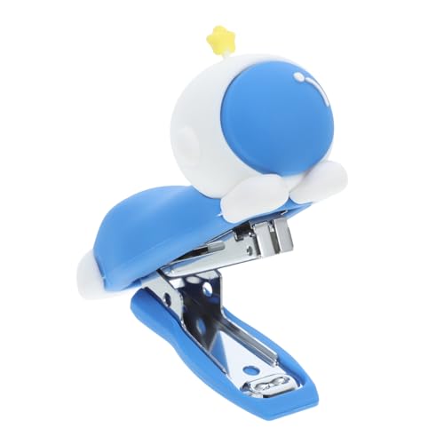 EXCEART Astronautenhefter büromaterial Astronauten-Tacker Tragbarer Hefter Mini Büro Hefter Ergonomischer Hefter Standardklammern lustiger Hefter Desktop-Hefter Kawaii Hefter PVC Blue von EXCEART