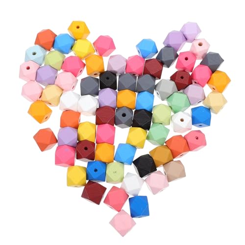 EXCEART Bunte Octagon Holzperlen Für DIY Armbänder Und Halsketten Geometrische Holzperlen Set Für Schmuckherstellung 16mm Mixed Color Beads von EXCEART