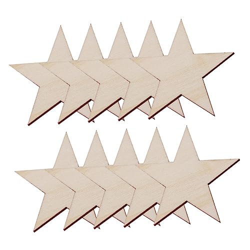 EXCEART DIY Holzscheiben Sternform Unvollendete Holzstücke Für Kreative Bastelarbeiten Weihnachtsdeko Und Kinderhandwerk 60MM von EXCEART