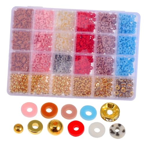 EXCEART DIY Polymer Clay Beads Set Bunte Perlen Für Freundschaftsarmbänder Und Halsketten Bastelzubehör Für Kreative Projekte Ideal Für Und Erwachsene Vielseitige von EXCEART