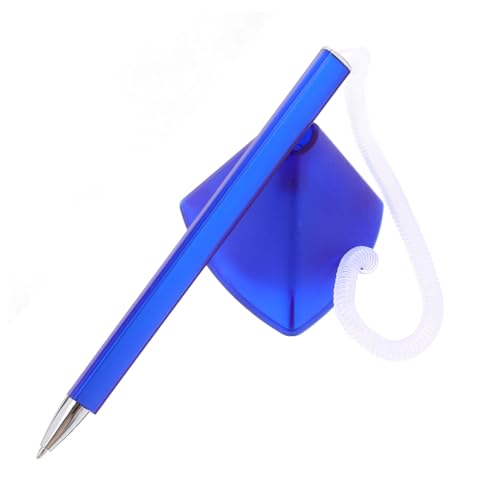 EXCEART Gegenstift Schnurgebundener Stift Kugelschreiber Mit Kette Sichern Federgelenkstifte Sicherheitsstift Gelstift Mit Kette Und Sockel Stiftschwester Stifthalter Blue Abs von EXCEART