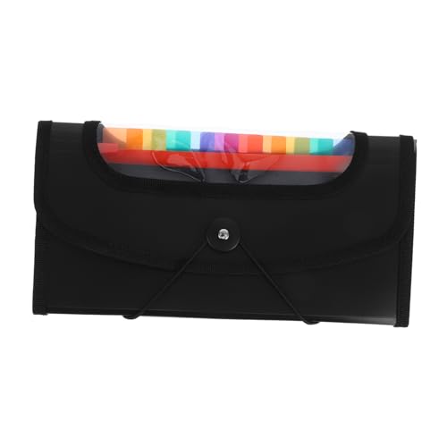 EXCEART Geldschein-Aufbewahrungstasche Karteninhaber Organisator für Papierakten Rechnungsordner Aufbewahrungsmappe Dokumenten-Organizer-Folio Organizer für Geschäftsdokumente PVC Black von EXCEART