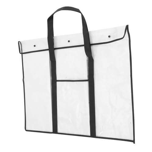 EXCEART Große PVC Tasche Für Kunstwerke Transparente Aufbewahrungstasche Für Zeichnungen Und Poster Multifunktionale Tragetasche Mit Haltegriff Ideal Für Künstler Und Bastelarbeiten von EXCEART