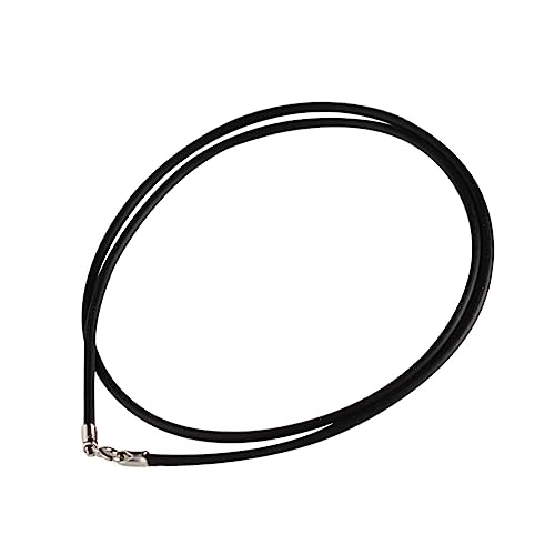 EXCEART Halskette Schnur Halsketten Seilkette Perlen Bausatz Kabel lederhalskette Schmuck basteln Schmuckzubehör Halskette basteln hängendes Seil schmuck DIY schnur Rostfreier Stahl Black von EXCEART