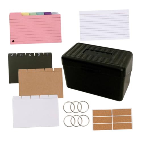 EXCEART Karteikarten Notizkartenhalter Zeilenkarteikarte Mit Etui Aufgabenkartenboxen Für Kartenhalter Binder Flash-karten-organizer Fotokartenhalter Quittungsinhaber Eisen von EXCEART