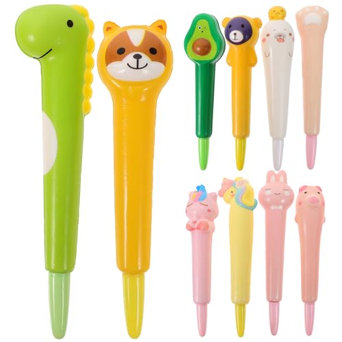 EXCEART Kugelschreiber 10 Stück Kawaii-Stifte Mit Gel-Tinte Tierstifte Lustige Squishy-Stifte Schwammstifte Stationäre Niedliche Stifte Für Studenten Jungen Und Mädchen von EXCEART