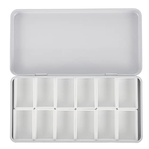 EXCEART Malen Leere Aquarell Zinn Aquarell Aquarell Zinn Box Metall Farbe Fall mit Deckel Leere Aquarell Pfannen 12 Slots für Reise Malerei Künstler Zubeh?r Ölfarben Mischpalette von EXCEART