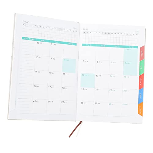 EXCEART Notizbuch Tagesplaner Zeitplan Planung Notizblock Effizienter Planer-Notizblock Tagespläne wochenplan week planner PU-Abdeckung Notizblock tragbares Planerbuch Papier Black von EXCEART