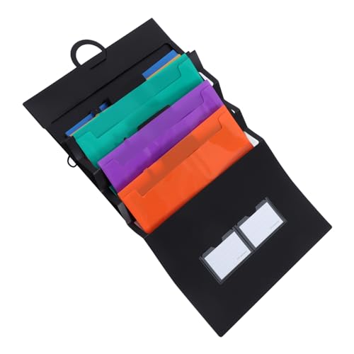 EXCEART Ordner Karteninhaber Akkordeontaschen Hängemappen Im Letter-format Wand-mail-organizer Innovative Akkordeontasche Aktenwand-organizer Hängeregistraturhalter Plastik Black von EXCEART