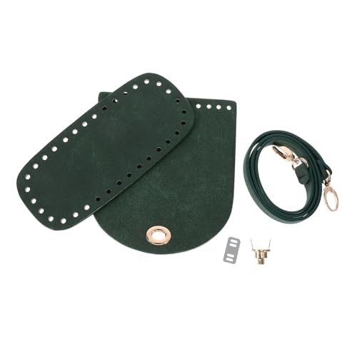 EXCEART Pu-Geldbeutel-Bastelset Gehäkeltes Portemonnaie-Set Taschenbausatz schultertasche Zubehör für die Handtaschenherstellung Zubehör zur Herstellung von Pu-Beutel Dark Green von EXCEART