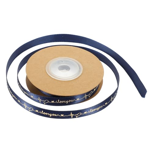 EXCEART Schleife seidenband ribbon geschenkband bandalette schienbeinschoner tape Band zum Verpacken Banddekor Band für DIY Geschenkverpackungsbänder Helle Farbbänder Polyester Navy von EXCEART