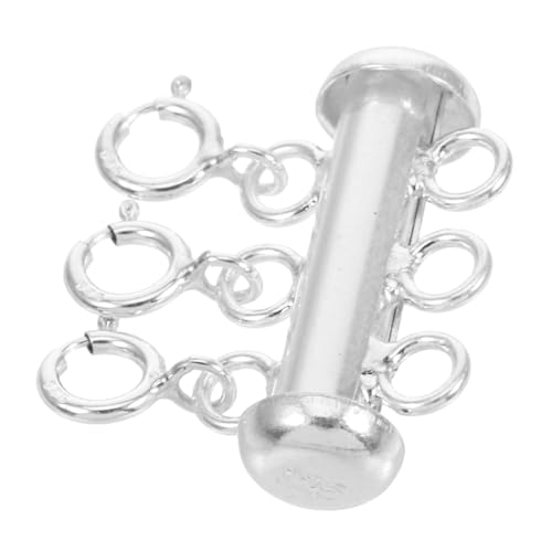 EXCEART Schnalle einer Perlenkette Verschluss für Schmuck Magnetische Halskettenverschlüsse Halskettenschnalle Kettenseparator zum Schichten Halskettentrenner Silber- Silver von EXCEART