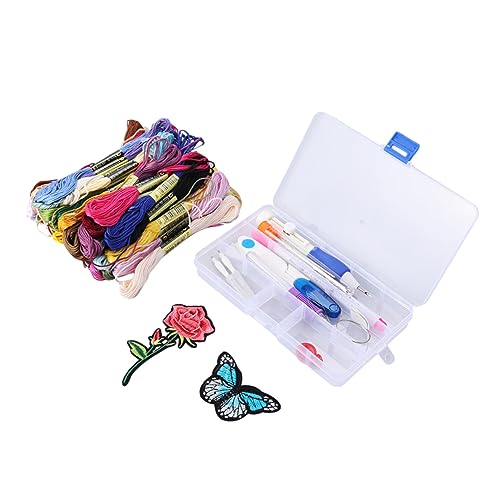 EXCEART Stickwerkzeug sticken für anfänger sticken anfänger stickmuster sticknadel stickrahmen set embroidery needle embroidery set stickset stickzubehör stickerset stickmotive von EXCEART