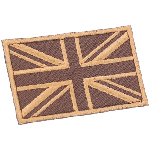 EXCEART Stoffetikett Mit Hutaufkleber Union Jack-applikation Gestickte Aufnäher Union-jack-aufnäher Jackenaufkleber Patch Mit Britischer Flagge Abzeichen-aufkleber Brown von EXCEART