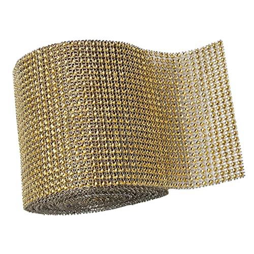 EXCEART Strassband Autoaufkleber Buchstabenaufkleber Strasssteine ​​zum Basteln Weihnachtsaufkleber Für Diamantfunkelndes Strass-mesh-band Handwerk Strass Netzband Hochzeit Vase Baby von EXCEART