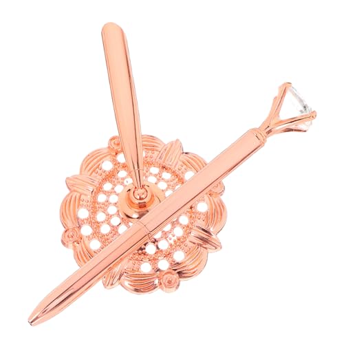 EXCEART Thekenregal Diamant Stift Strass Gitter Teile Schrank Scharniere Tisch Stift Strass Hochzeit Strass Bücherregale Stifthalter Strass Stift Metall Roségold von EXCEART