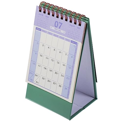 EXCEART Tischkalender 2024 Mini-Desktop-Flip-Kalender Kalenderwand 2024 retro tischkalender basteln schreibtischkalender staffelei deko kleine 2024-Kalender Desktop-Kalender Papier Green von EXCEART