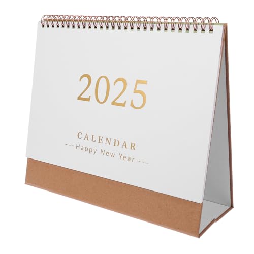 EXCEART Tischkalender 2025 Desktop-Kalender 2024 Standkalender 2025 Digitaluhr Desktop-Pad-Kalender jahreskalender notizbuch kalender Staffelei Kalender Tagesplaner Kalender Papier von EXCEART