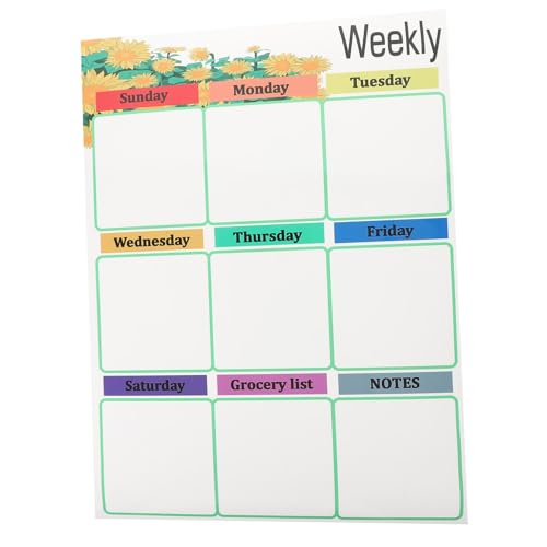 EXCEART Trockenlöschkalender für den Kühlschrank magnetic fridge calendar magnetischer kühlschrank kalender Veranstalter magnetischer Kühlschrank-Notizblock Planen Sie ein Message Board von EXCEART