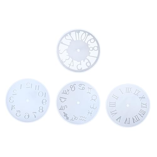 EXCEART Uhr Gießformen DIY Uhrmacher Zubehör Spiegel Uhr Silikonformen Für Kreative Heimdekoration Verschiedene Designs Für Epoxidharz Casting von EXCEART