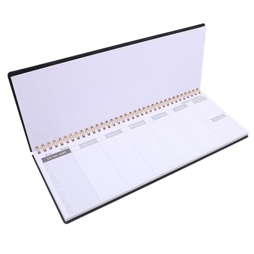 EXCEART Wochenplaner Papierorganisator Für Den Schreibtisch Kalender-whiteboard Wöchentliche Notizblöcke Business-planungs-notizbuch Planer-aufkleber Agendaplaner Liste Budget Eisen Black von EXCEART