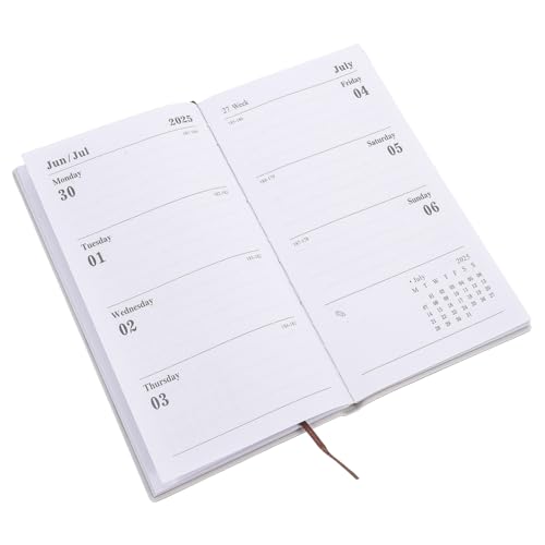 EXCEART Zeitmanagement-Kalender tagesplanung Wochenplaner Jahresplaner Notizbuch Kalenderplaner Meeting-Notizbuch Studenten Agenda Notizblock bequemer akademischer Planer Kunstleder Green von EXCEART