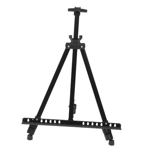 EXCEART Zusammenklappbare Staffelei tripod terassenliege Dreibeinstativ bücherwand ibl box Tablette Tasche verstellbare Display-Staffelei Präsentationsständer für den Haushalt Eisen Black von EXCEART