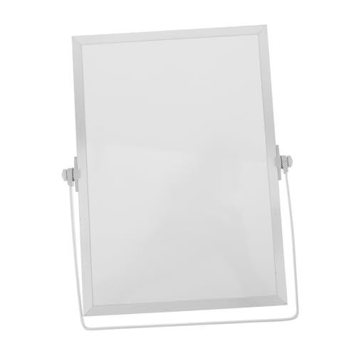 EXCEART kleine Tafel Endkappen aus Aluminiumdraht tragbares Whiteboard doppelseitige Schreibtafel Schulbedarf Whiteboard magnetische Mini-Schreibtischtafel Whiteboard-Staffelei Silver von EXCEART