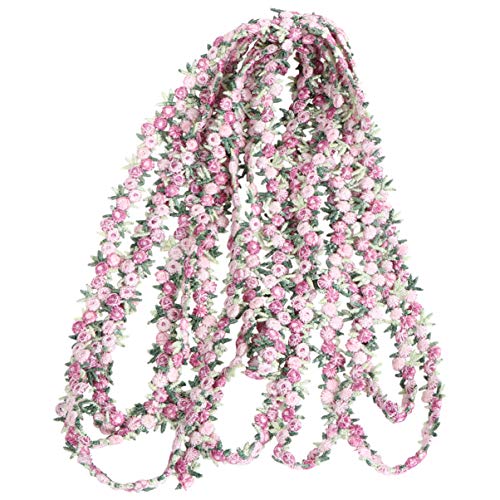 Hochzeitsdeko Zierband Zum 4. 5 M Rose Trim Floral Band Dekorieren Bestickte Rand für Appliques Polster Vorhang Puppen Tasche Rosa Vintage Spitzenband Schultütenrohling 70 Cm Hochzeitskleid von EXCEART