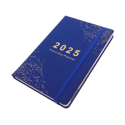 Zeitplan 2025 notizbuch bürobedarf Design Agenda schreibutensilien Notizblock für die Tagesordnung Projekt Veranstalter tragbarer Planer-Organizer Haushaltsplaner Buch Papier Blue EXCEART von EXCEART