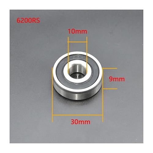 6200 6201 6202 6203ZZ 2RS Metal Seal Deep Groove Ball Bearings(6200RS 10X30X9mm,One Size) von EXCKGNYKZB