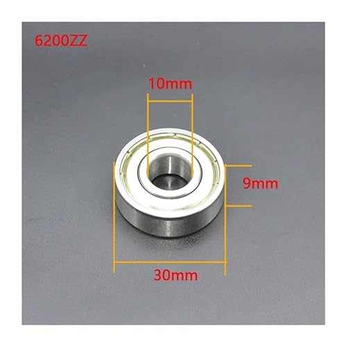 6200 6201 6202 6203ZZ 2RS Metal Seal Deep Groove Ball Bearings(6200ZZ 10X30X9mm,One Size) von EXCKGNYKZB