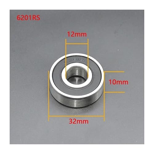 6200 6201 6202 6203ZZ 2RS Metal Seal Deep Groove Ball Bearings(6201RS 12X32X10mm,One Size) von EXCKGNYKZB