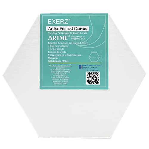 EXERZ Hexagon Keilrahmen 5 STK Leinwand Gerahmte Kunstleinwände 1.7cm dick/ 280GSM von EXERZ