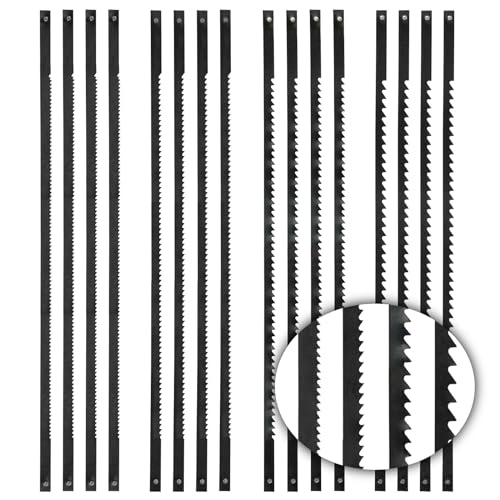 16 Stück Dekupiersägeblätter Laubsägeblätter Metall 127 mm 10/14/18/24 Zähne Schneidsägeblatt Schneidsägeblatt aus Kohlenstoffstahl für Holzbearbeitung Elektrowerkzeug Zubehör Drechselzubehör von EXIN DECHEN