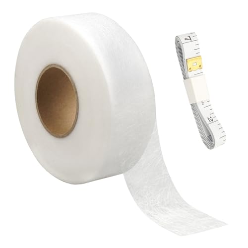 80 Yards Bügelband zum Kürzen Breit 4cm,Saumband zum Aufbügeln Waschfest,Gardinen Vorhang Kürzen Ohne Nähen,Nahtband zum Aufbügeln mit Maßband,Saumband Hemming Tape für Kleidung,Vorhänge,Jeans,Hosen von EXIN DECHEN